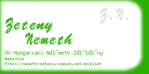 zeteny nemeth business card